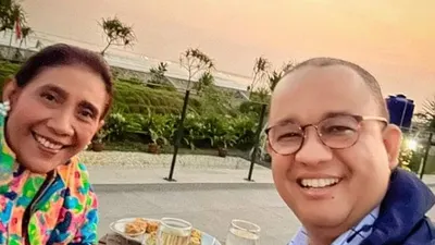 Anies Baswedan temui Susi Pudjiastuti di Pangandaran