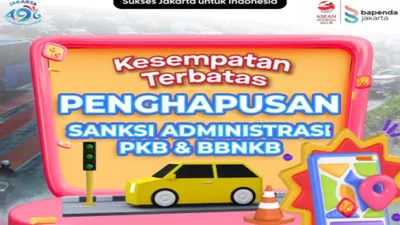 Denda pajak dihapuskan dalam rangka perayaan HUT DKi Jakarta ke 496.