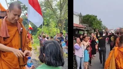 Menjelang Hari Raya Waisak, ada sejumlah biksu atau bhante yang melakukan perjalanan jauh dengan berjalan kaki menuju ke Candi Borobudur.