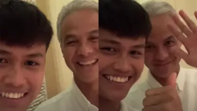 Hokky Caraka akhirnya bertemu Ganjar Pranowo.
