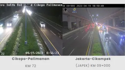 Pantauan CCTV arus mudik 2023 di Cikopo Palimanan dan Jakarta-Cikampek