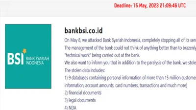 Terungkap Pengakuan Hacker yang Membobol Data BSI Hingga 1,5 TB