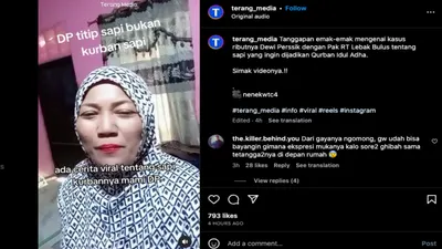 Emak-emak menjelaskan kronologi sebenarnya dari perseteruan antara Dewi Perssik dan Ketua RT soal hewan kurban.
