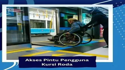 Salah satu fasilitas bagi penyandang difabel di MRT dan LRT Jakarta