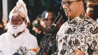 Anies Baswedan kala Menonton Wayang 