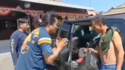 Potret Polisi dan Pelaku Pencurian Koper