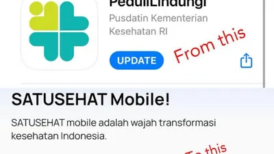 Aplikasi PeduliLindugi berubah menjadi SATUSEHAT Mobile