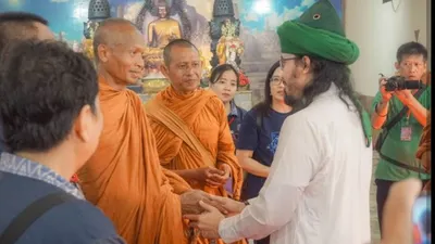 Disambut Dengan Hangat Oleh Pasukan Macan Ali, Puluhan Biksu Peserta Ritual Thudong Doakan ini untuk Indonesia. 