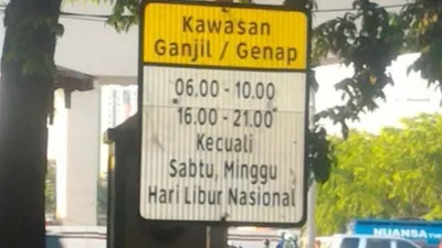ilustrasi penerapan kawasan ganjil genap