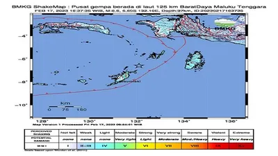 BMKG: Gempa M 6.6 Guncang Wilayah Maluku Tenggara Sore Ini, Dirasakan Hingga Banda