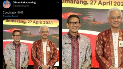 Sandiaga Uno dan Ganjar Pranowo