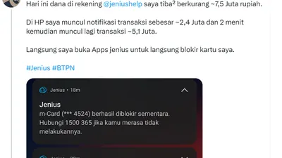 Duit Nasabah Aplikasi Pembayaran Jenius Lenyap, Apakah Sudah Tidak Aman Lagi?
