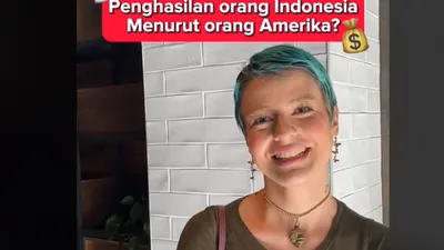 Viral! Bule Amerika Kaget Saat Tahu Rata-rata Nominal Penghasilan Orang Indonesia (TikTok @stevenapriliano)