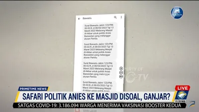 SMS Plus yang Diduga Dikirimkan Bawaslu saat Safari Politik Anies Baswedan
