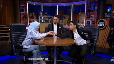 Natasha Rizky dan Desta di Tonight Show