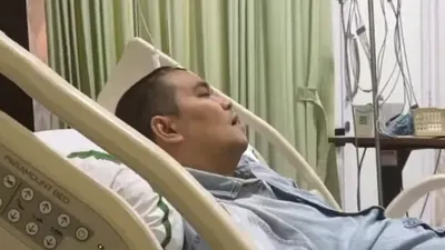 Indra Bekti saat terbaring sakit beberapa waktu lalu