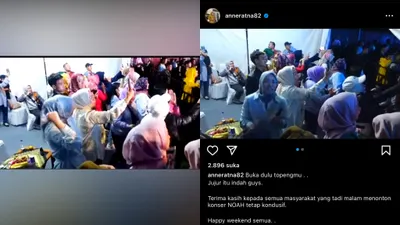 Anne Ratna nonton konser