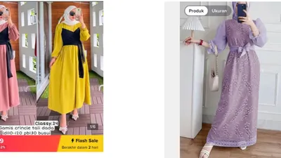 Gamis Lesti Kejora yang dijual di marketplace