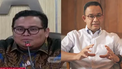 Ketua Bawaslu Rahmat Bagja dan Anies Baswedan