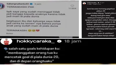 Komentar dan Curhatan Para Pemain Timnas U20 di Instagram 