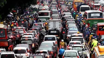 Ilustrasi jalan macet Jakarta.