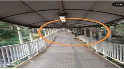 seorang pria terekam kamera buang air besar di tengah Jembatan Busway Semanggi