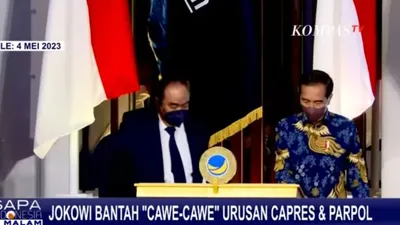 Presiden Republik Indonesia, Joko Widodo dengan Ketua Umum Partai Nasdem, Surya Paloh.