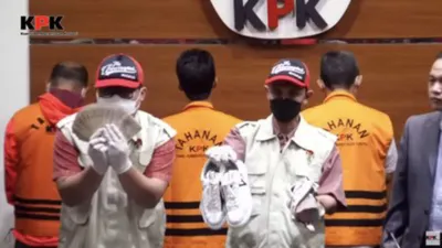 Konferensi pers KPK tetapkan enam Tersangka OTT Walikota Bandung Yana Mulyana.