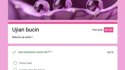 Link ujian bucin