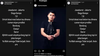 GEGER! Anak Indigo Miyan Kembali Ramal Jawa Barat-Jakarta Siaga Gempa 7,6 M,  Daerah Ini Harus Waspada