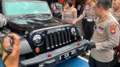 Mobil Rubicon milik Mario Dandy Satriyo ternyata memakai pelat palsu.