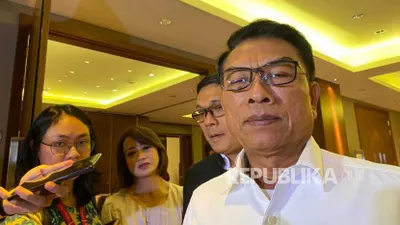 Moeldoko saat ditemui awak media di Pullman Hotel, Jakarta, Senin (15/5/2023).