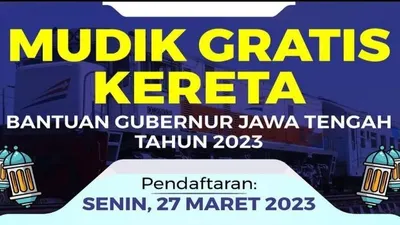 Simak Link Daftar Mudik Gratis Kereta Api Bantuan Gubernur Jawa Tengah 2023 di Sini!
