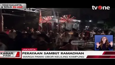 Pawai Obor Siap Menyambut Datangnya Bulan Ramadan di Jakarta