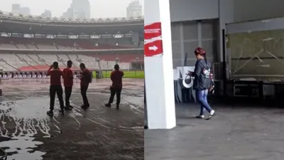Situasi GBK jelang Indonesia vs Argentina, ada pawang hujan Rara