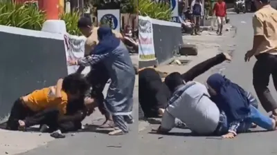 Video Viral Perkelahian di Depan SPBU Desa Pelayang Raya