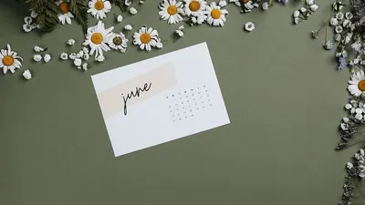 Ilustrasi Kalender Bulan Juni
