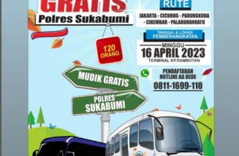 Polres Sukabumi Gelar Mudik Gratis dari Jakarta ke Sukabumi
