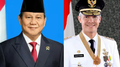 Prabowo Subianto dan Ganjar Pranowo