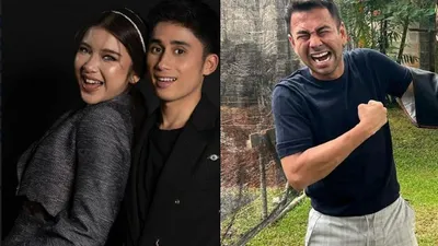 Kolase foto Raffi Ahmad, Alshad Ahmad dan Tiara Andini