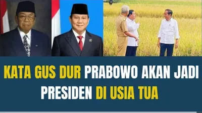 Presiden keempat RI, KH Abdurrahman Wahid atau Gus Dur pernah meramalkan Prabowo Subianto terkait dengan karier di dunia politik
