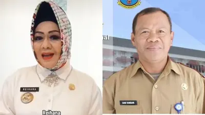 Kepala Dinas Kesehatan (Kadinkes) Lampung, Reihana dan    Kepala BKPSDM Pangandaran, Dani Hamdani