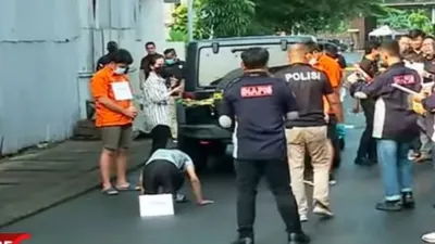 Reka adegan dalam rekonsruksi penganiayaan oleh Mario Dandy