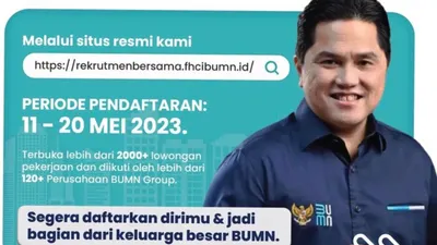 Forum Human Capital Indonesia (FHCI) umumkan tambahan kuota pendaftar rekrutmen Badan Usaha Milik Negara (BUMN) sampai 23 ribu peserta.