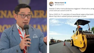 Ridwan Kamil Minta Maaf Usai Diserang Netizen karena Pakai Foto Perbaikan Jalan yang Tak Sesuai dengan Proyek