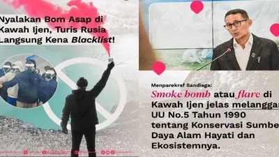Menparekraf Sandiaga Uno memblakclist turis rusia