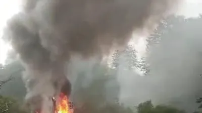 Video adanya helikopter jatuh di Ciwidey, Bandung Minggu, 28 Mei 2023