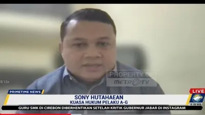 Sony Hutahaean Kuasa Hukum Pelaku AG