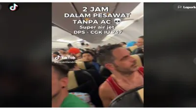 Viral! AC Pesawat Super Air Jet Mati Selama 2 Jam, Semua Penumpang Mandi Keringat hingga Tembus ke Baju