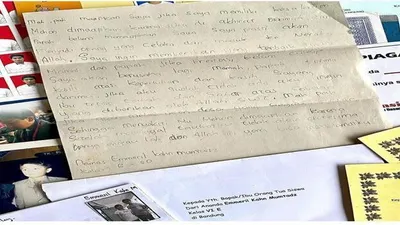 Penampakan Surat Permohonan Maaf Eril Saat Kecil